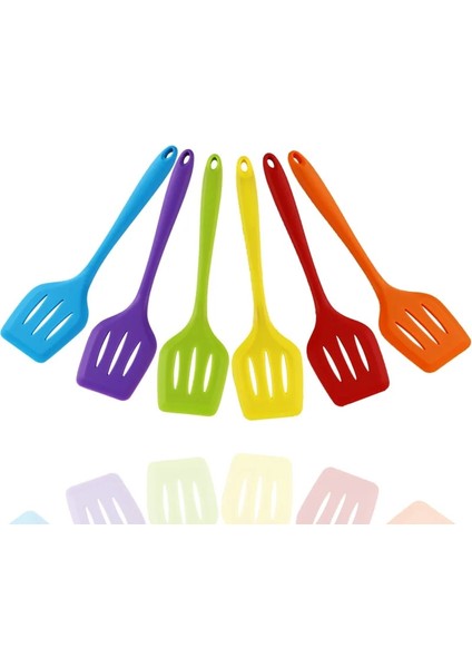 Mavi Silikon Turners Çok Renkli Yapışmaz Tava Silikon Pişirme Kürek Kızarmış Balık Uzun Saplı Kepçe Mutfak Aletleri (Yurt Dışından) fiyatları
