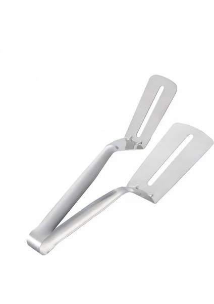 Gümüş Paslanmaz Çelik Kızartma Küreği Klip Çok Fonksiyonlu Biftek Barbekü Maşa Kızartma Balık Spatula Klip Ekmek Klip Ev Mutfak Aracı (Yurt Dışından)