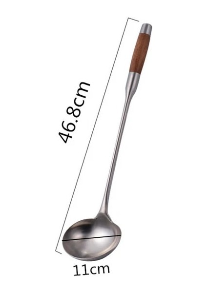 Stil 1 Uzun Saplı Çorba Kepçesi Kaşık Turner Paslanmaz Çelik Gülağacı Spatula Soslar Kaşık Mutfak Pişirme Gereçleri Aracı Ahşap Wok Spatula (Yurt Dışından)