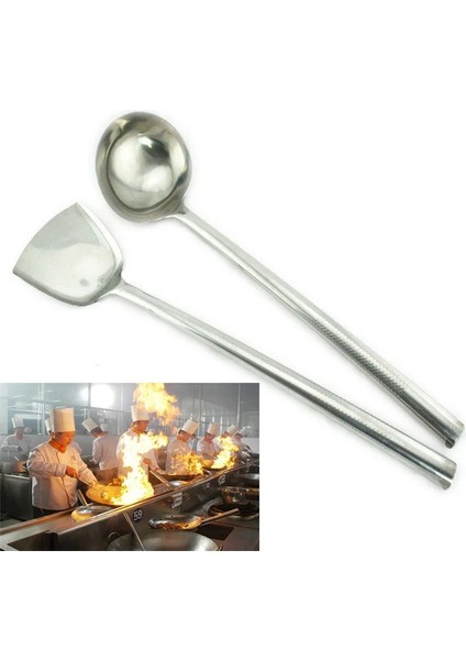 D Paslanmaz Çelik Turner Kaşık Çelik Saplı Tencere Araçları Mutfak Eşyası Isıya Dayanıklı Mutfak Eşyaları De Metal Büyük Spatula (Yurt Dışından) fiyatları