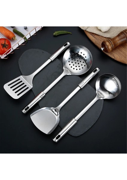 Stil 4 1 Adet Yüksek Kaliteli Uzun Saplı Çorba Kaşığı Paslanmaz Çelik Süzgeç Kaşık Pişirme Pişirme Ev Mutfak Aksesuarları (Yurt Dışından) modelleri