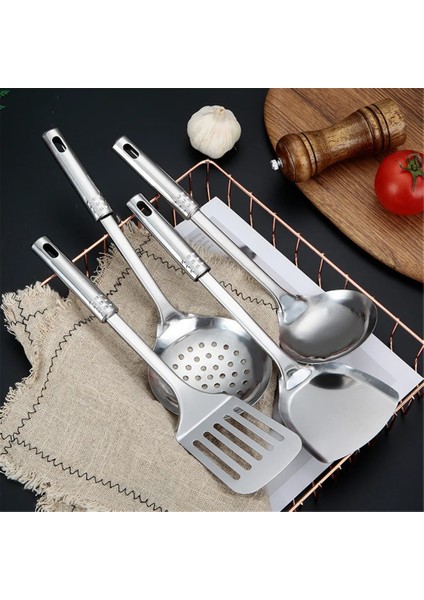 Stil 4 1 Adet Yüksek Kaliteli Uzun Saplı Çorba Kaşığı Paslanmaz Çelik Süzgeç Kaşık Pişirme Pişirme Ev Mutfak Aksesuarları (Yurt Dışından) indirimleri