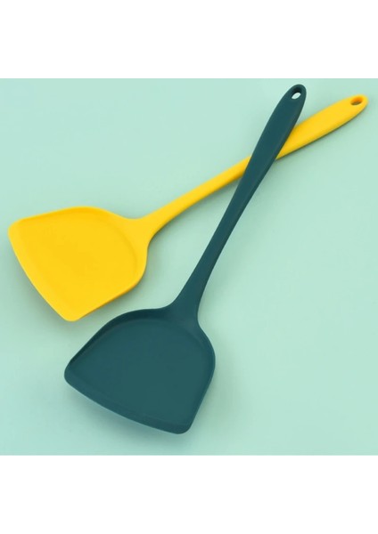 Koyu Yeşil Ev Mutfak Eşyaları Yapışmaz Pişirme Küreği Silika Jel Spatula Entegre Silikon Mutfak Eşyaları Konfor Kolu (Yurt Dışından) indirimleri