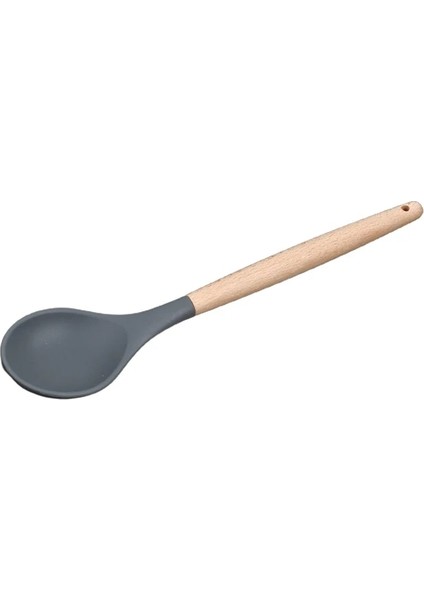 Kaşık Silikon Spatula Mutfak Ahşap Saplı Mutfak Aletleri Yapışmaz Mutfak Pişirme Gereçleri Kevgir Kaşık Kaşık Kazıyıcı (Yurt Dışından)