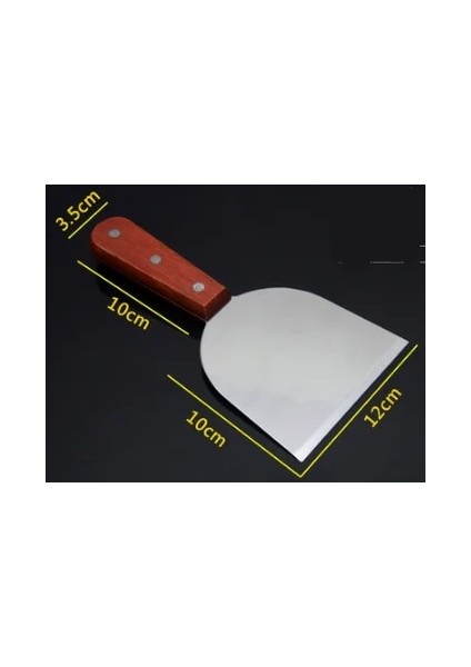 13 Paslanmaz Çelik Kızarmış Kürek Spatula Biftek Pizza Kavrama Kesiciler Maça Pasta Pişirme Araçları Ahşap Saplı Mutfak Spatula (Yurt Dışından)