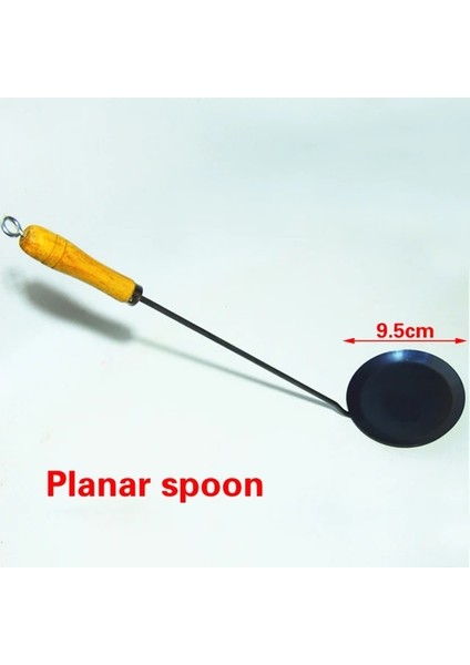 9.5 cm Düzlemsel Kaşık Dayanıklı Taşınabilir El Yapımı Demir Yapışmaz Turner Pota Gıda Wok Spatula Kaşık Mutfak Aletleri Pişirme Gereçleri Tencere Eşyaları (Yurt Dışından)