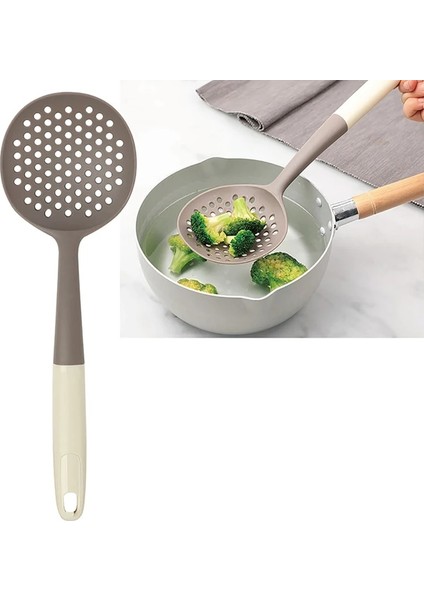 Stil 5 1 Adet Mutfak Eşyası Yapışmaz Oluklu Spatula Skimmer Kaşık Çorba Kepçesi Pişirme Küreği Karıştırma Kaşığı Mutfak Alet Aksesuarları (Yurt Dışından)