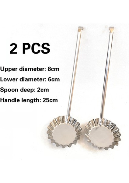 2 Adet Dayanıklı Taşınabilir El Yapımı Demir Yapışmaz Turner Kepçe Gıda Wok Spatula Kaşık Mutfak Gereçleri Pişirme Gereç Tencere Eşyaları (Yurt Dışından)