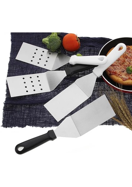 Sızdıran Kürek Siyah 1pc Paslanmaz Çelik Kızarmış Kürek Spatula Biftek Pizza Kavrama Kesiciler Maça Pasta Pişirme Aracı Kek Sunucusu Mutfak Eşyaları Kx 275 (Yurt Dışından)