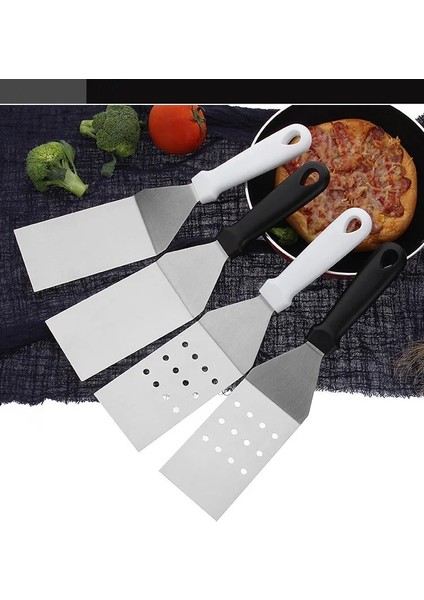 Sızdıran Kürek Siyah 1pc Paslanmaz Çelik Kızarmış Kürek Spatula Biftek Pizza Kavrama Kesiciler Maça Pasta Pişirme Aracı Kek Sunucusu Mutfak Eşyaları Kx 275 (Yurt Dışından) fiyatları