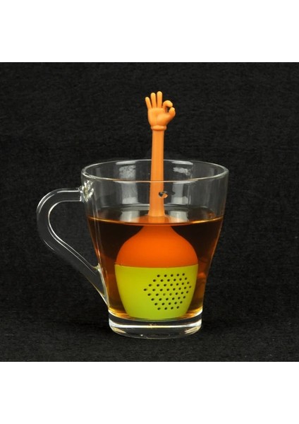 Tokat Komik El Hareketi Şekli Çay Demlik Silikon Çay Süzgeci Gevşek Yaprak Bitkisel Baharat Tutucu Çay Demleme Araçları Mutfak Aksesuarları (Yurt Dışından) indirimleri