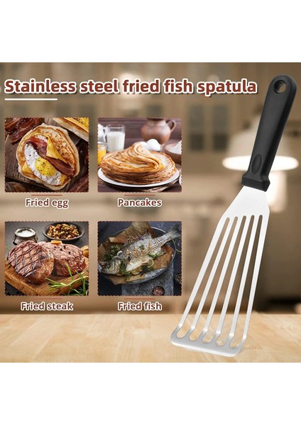 B Mutfak Kızartma Spatula Kaymaz Paslanmaz Çelik Oluklu Turner ve Balık Spatula Sızdıran Kürek Balık Dilimi Mutfak Aksesuarları (Yurt Dışından) modelleri