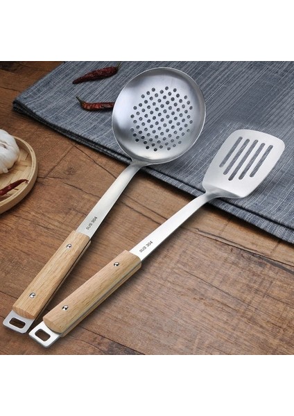 2 Adet Set-Bd Dayanıklı Taşınabilir Paslanmaz Çelik Yapışmaz Turner/kepçe Gıda Wok Spatula Kaşık Mutfak Gereçleri Pişirme Gereçler Tencere Spatula (Yurt Dışından)