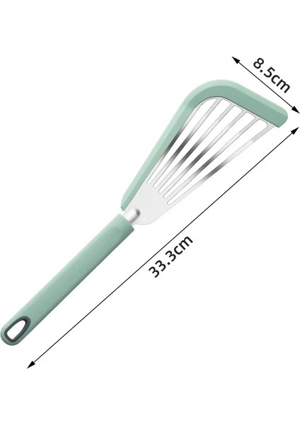 Paslanmaz Çelik Kızartma Spatula Silikon Sızdıran Kürek Balık Dilimi Tencere Pişirme Gereçleri Sığır Yumurta Mutfak Kazıyıcı Yapışmaz Spatula Mutfak Eşyaları (Yurt Dışından) indirimleri