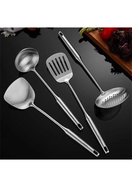B3 304 Paslanmaz Çelik Spatula Çorba Kaşığı Oluklu Büyük Kevgir Kepçeli Içi Boş Kolu Pişirme Küreği Mutfak Gereçleri Aksesuarları (Yurt Dışından) modelleri