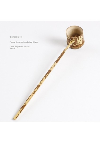 12 Bambu Su Kaşığı Çay Kaşığı Su Bambu Kepçe Kepçe Japon Tarzı Kaşık Uzun Saplı Kazan Çay Seti Aksesuarları Kaşık Bambu (Yurt Dışından)