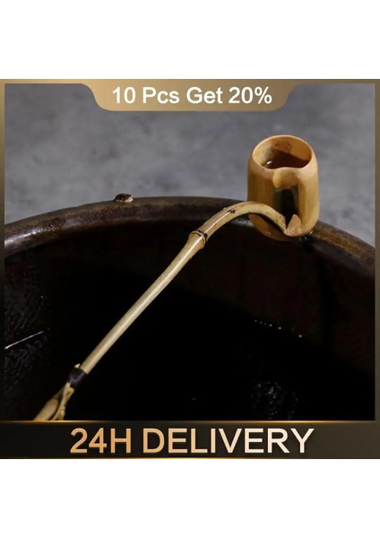 12 Su Kepçe Japon Bambu Kaşık Şarap Çırpıcı Uzun Saplı Kazan Kömürleşmiş Su Bambu Kaşık Çayevi Su Kazanı (Yurt Dışından) fırsatları