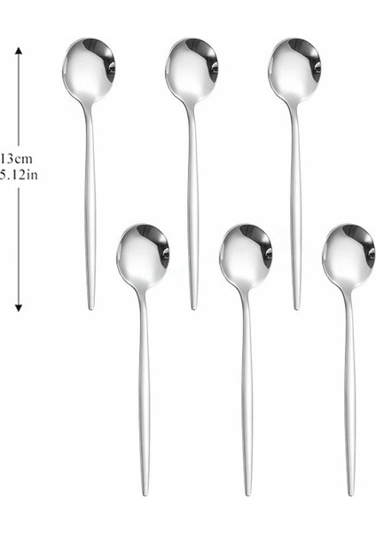 Mgreen Altın 6 Adet Kaşık Gümüş Paslanmaz Çelik Çatal Seti 6 Adet Çay Kaşığı Mutfak Komple Sofra Seti Batı Gümüş Lüks Yemek Takımı Seti (Yurt Dışından) fiyatları