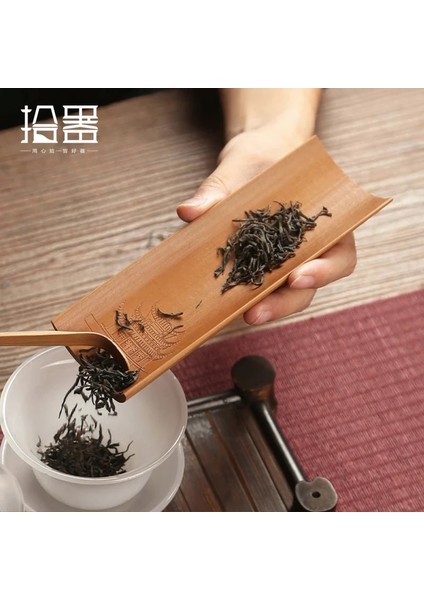 Tengwangge Dört Ünlü Bina Bambu Çayı, Çay Lotus Çayı Seremonisinin Keyfini Çıkarmaktır Üç Set Kung Fu Çay Seti Altı Beyefendi Zen Aksesuarı (Yurt Dışından)
