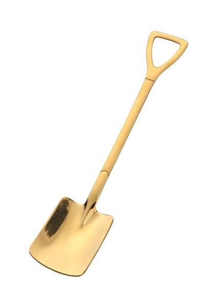 Altın 1 Adet Kalınlaşmak Kahve Kaşığı Çay Kaşığı Çatal Bıçak Kaşık Seti Paslanmaz Çelik Retro Demir Kürek Dondurma Kaşığı Kepçe Yaratıcı Kaşık (Yurt Dışından)