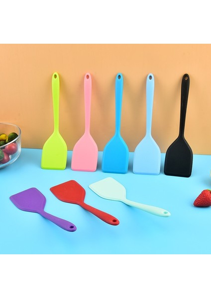 Lacivert Büyük Silikon Kürek Sığır Eti Yumurta Balık Kızartma Tavası Kepçe Kızarmış Kürek Spatula Pişirme Gereçleri Yapışmaz Alet Mutfak Aracı (Yurt Dışından)