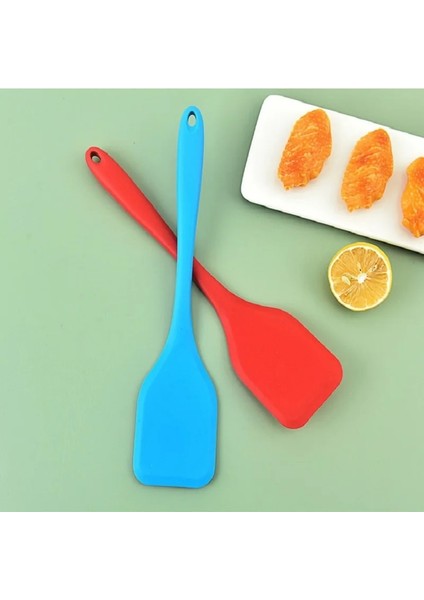 Lacivert Büyük Silikon Kürek Sığır Eti Yumurta Balık Kızartma Tavası Kepçe Kızarmış Kürek Spatula Pişirme Gereçleri Yapışmaz Alet Mutfak Aracı (Yurt Dışından)