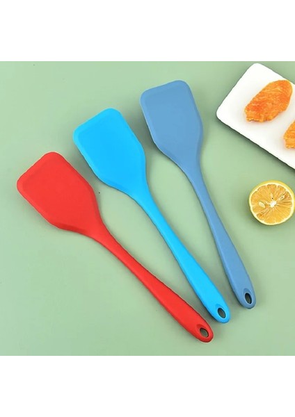 Lacivert Büyük Silikon Kürek Sığır Eti Yumurta Balık Kızartma Tavası Kepçe Kızarmış Kürek Spatula Pişirme Gereçleri Yapışmaz Alet Mutfak Aracı (Yurt Dışından)