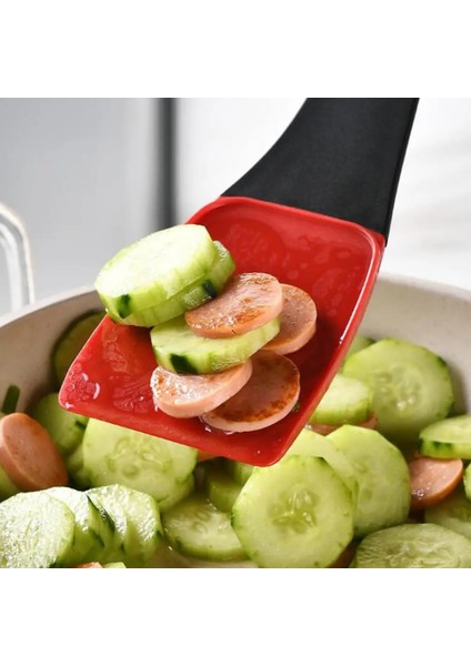 Kırmızı Spatula Kürek Dayanıklı Çok Fonksiyonlu Uygun Depolama Silikon Tasarım Mutfak Eşyası Kürek Mutfak Kaynağı (Yurt Dışından) indirimleri