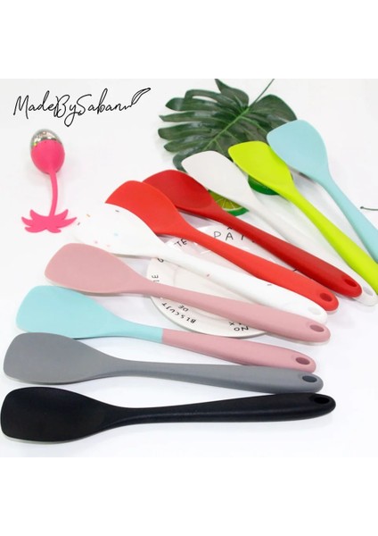 Bordo Evrensel Isıya Dayanıklı Entegre Kolu Silikon Kaşık Kazıyıcı Spatula Dondurmalı Pasta Mutfak Aracı Gereç Tencere Aracı (Yurt Dışından) modelleri