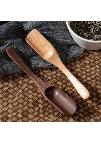 2 Adet Siyah Ceviz 2 Adet Vintage Çay Kaşığı Ahşap Çin Kungfu Çay Kepçe Kürek Ahşap Kepçe Kahve Tozu Baharat Yaprak Çay Kaşığı Çay Aksesuarları (Yurt Dışından)