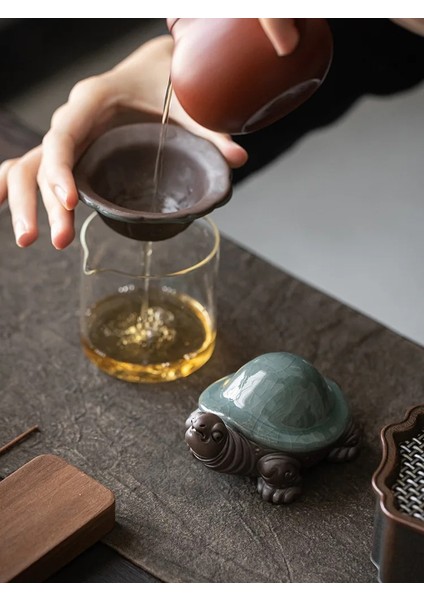 Yeşil Yaratıcı Seramik Mor Kil Kaplumbağa Teastrainer Ev Çay Filtresi Ge Fırın Teapet Süsler Çay Seti Çay Aksesuarları (Yurt Dışından) fiyatları