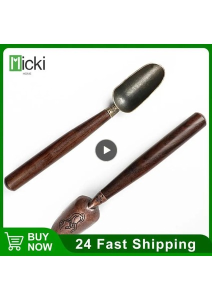 03 Oyma Bergamot Çay Kaşığı Retro Büyük Kapasiteli Tatlı Kaşık Siyah Sandal Ağacı Kaşık Mutfak Alet Çin Düğüm Desen Çin (Yurt Dışından) fiyatları