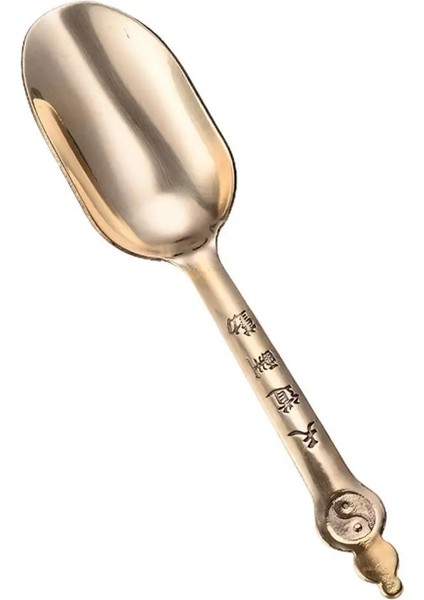 D Parlak Bakır Çay Takımı Malzemeleri Taşınabilir Anti-Haşlanma Çay Küreği Kepçe Şeker Kahve Kepçe Çay Takımı Malzemeleri (Yurt Dışından) fırsatları