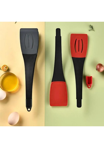 Kırmızı Mutfak Eşyası Ayrılabilir Spatula Kürek Gıda Sınıfı Silikon Malzeme Pişirme Küreği Biftek Aksesuarı (Yurt Dışından) fırsatları