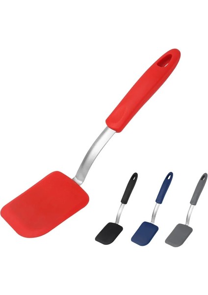 Kırmızı C Ev Mutfak Silikon Çeviriciler Kızartma Spatula Yumurta Balık Biftek Kızartma Tavası Kepçe Kızarmış Kürek Mutfak Gereçleri Pişirme Gereçleri (Yurt Dışından)
