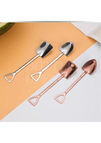 Gümüş 2 Adet Paslanmaz Çelik Çay Kaşığı Kürek Kaşık Dondurma Tatlı Kepçe Yaratıcı Kahve Kaşığı Meyve Kaşığı Sofra Çatal Bıçak Kaşık Seti (Yurt Dışından) indirimleri
