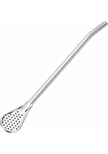 Kevgir 18CM Mutfak Kaşığı Çay Filtresi Paslanmaz Çelik Içme Saman Çay Filtresi El Yapımı Yeniden Kullanılabilir Pratik Çay Aracı Pipet Kepçe Aksesuarı (Yurt Dışından)