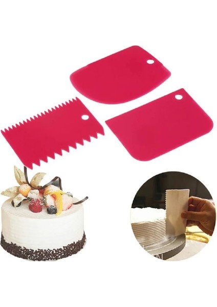 Portakallı Kek Krem Kazıyıcı Pişirme Seti 3 Parçalı Dıy Mutfak Düz Ark Dişli Krem Ekmek Bıçağı Plastik Kazıyıcı Pişirme Özel Aletler (Yurt Dışından) modelleri