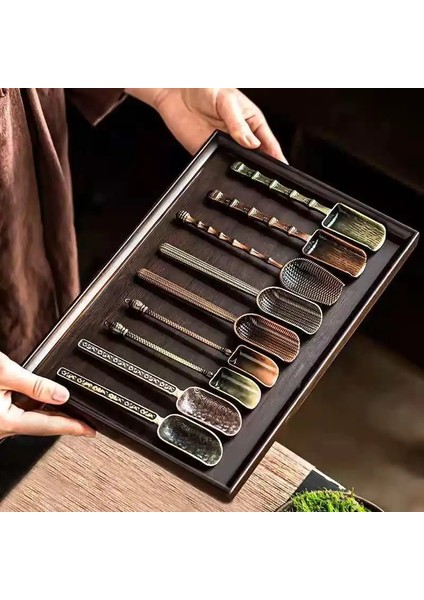 Ahşap C Alaşım Çay Kaşığı Xiangyun Caddy Çay Kaşığı Kung Fu Çay Seti Çay Töreni Eşyaları Çay Küreği Kürek Kaşık Fındık Kaşık Kaşık Baharat (Yurt Dışından)