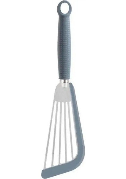 Siyah Pişirme Spatula Rahat Kavrama Kızartma Küreği Paslanmaz Çelik Kızartma Faydalı Tofu Balık Biftek Oluklu Turner (Yurt Dışından) indirimleri