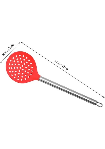 Kevgir 1 Oluklu Kepçe Silikon Esnek Bakeware Ev Mutfak Pişirme Gereç Oluklu Kaşık Turuncu (Yurt Dışından)