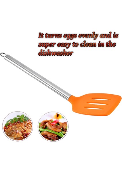 Kevgir 1 Oluklu Kepçe Silikon Esnek Bakeware Ev Mutfak Pişirme Gereç Oluklu Kaşık Turuncu (Yurt Dışından) fiyatları