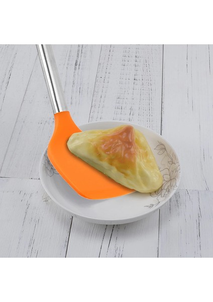 Kevgir 1 Oluklu Kepçe Silikon Esnek Bakeware Ev Mutfak Pişirme Gereç Oluklu Kaşık Turuncu (Yurt Dışından) indirimleri