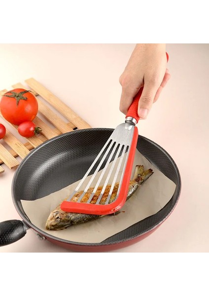 Kırmızı Paslanmaz Çelik Biftek Kızartma Küreği Yağ Fırçası Anti-Haşlanma Silikon Balık Küreği Mutfak Aksesuarları Mutfak Eşyaları Alet (Yurt Dışından) modelleri