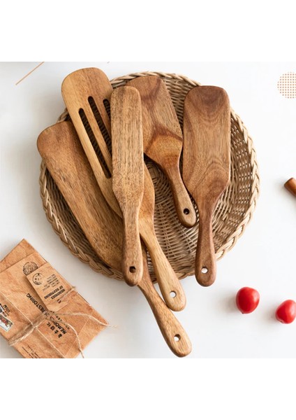 Stilleri 1 Ahşap Pirinç Kaşığı Spatula Biftek Kızartma Sosu Yapışmaz Pişirme Araçları Spatula Aksesuarları De Mutfağı Pişirme Aksesuarları (Yurt Dışından) fırsatları