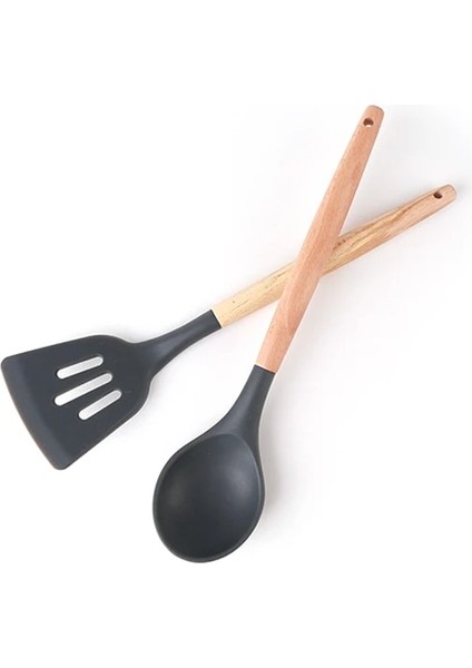 06 Silikon Spatula Pişirme Isıya Dayanıklı Mutfak Spatula Çorba Kaşığı Kevgir Yumurta Balık Kızartma Tavası Kepçe Kızarmış Kürek Yeni 2023 (Yurt Dışından)