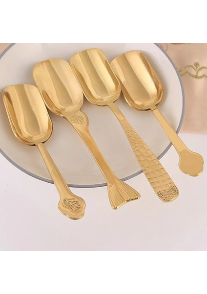 B Cilalı Pirinç Kaşık Çay Küreği Chic Çay Kaşığı Kahve Küreği Paslanmaz Bakır Tatlı Kaşığı Şeker Kahve Kaşığı 티스푼 Ложка Чайная (Yurt Dışından) fırsatları