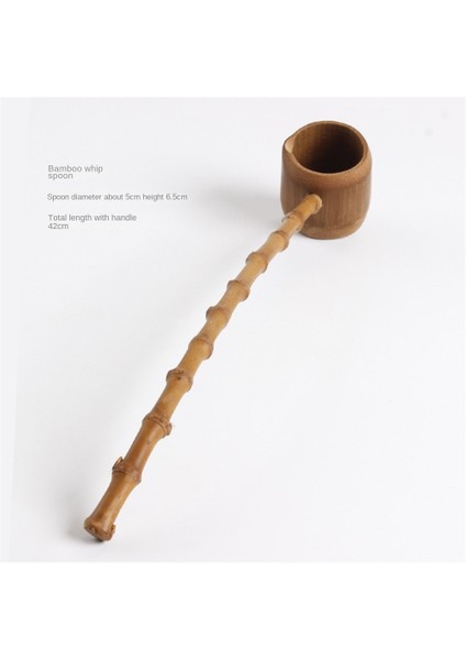 04 Bambu Bambu Kazanı Pota Seti Kaşık Japon Tarzı Kaşık Çay Bambu Su Kaşığı Çay Kaşığı Uzun Saplı Aksesuarlar Su Kaşığı (Yurt Dışından)