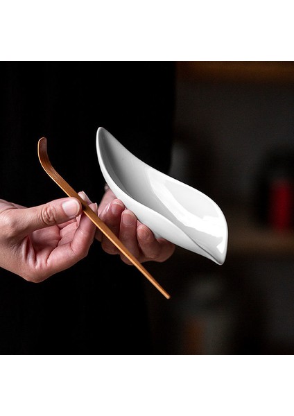 Kazıcı ile Gümüş Beyaz Porselen Çay Tutucu Seramik Çay Kürek Kung Fu Çay Seti Seramik Çay Sanatı Çay Töreni Çin Çay Kaşığı Seti (Yurt Dışından) fiyatları