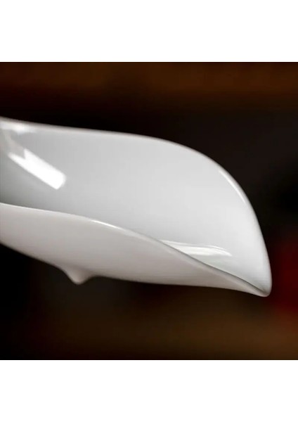 Kazıcı ile Gümüş Beyaz Porselen Çay Tutucu Seramik Çay Kürek Kung Fu Çay Seti Seramik Çay Sanatı Çay Töreni Çin Çay Kaşığı Seti (Yurt Dışından) indirimleri